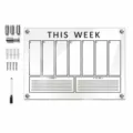 Acrylic weekly planner board clear dry erase calendar board with 40x29.7cm size - TYU033L Horizontal Board / Includes 4 Nails and 1 Whiteboard Marker