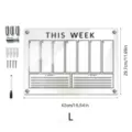 Clear Acrylic Weekly Planner Board Dry Erase Calendar Wall Mount with Pen and Hardware - TYU033L Vertical Board / Includes 4 Nails and 1 Whiteboard Marker