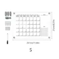 Clear Acrylic Weekly Calendar Dry Erase Board Memo Board with Pens and Standoffs - TYU035S Horizontal Board / With 4 Standoffs & 1 Whiteboard Marker (Bubble Bag)