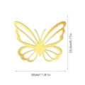 Gouden acryl spiegel holle vlinder muursticker home decoratie slaapkamer groot formaat 30x23cm - Vlinder Vorm (JM2031)