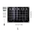 Clear acrylic weekly planner memo board with mounting hardware and erasable marker pen size S - TYU036S Horizontal Board / With 4 Standoffs & 1 Whiteboard Marker (Bubble Bag)