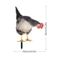 Piquet de poulet de jardin art de cour extérieure pelouse ornement imperméable acrylique animal - YKLU084