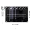 Clear acrylic weekly calendar board with mounting hardware and dry erase marker, size L. - TYU036L Horizontal Board / Includes 4 Nails and 1 Whiteboard Marker