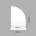 Soporte de exhibición de acrílico arco DIY tarjeta de mesa boda blanco neutro 1pc nuevo - BT305 (2mm) / Blanco