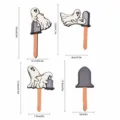 Funny ghost wooden plant stakes for indoor potted plants, cute Halloween garden decor. - Small (5mm Wood Board)
