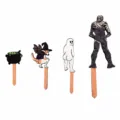 Halloween funny plant stakes wooden pots decoration size chart and dimensions details - Small (10x14x0.5cm)
