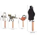 Halloween Pflanzenstecker dekorative Holzschilder lustiger Geist Skelett Sensenmann Töpfe - Klein (5mm Holzbrett)