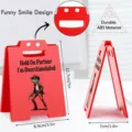 Funny office decor mini acrylic desk sign with cowboy frog design for funny coworker gifts. - BTU695 / 2.0mm / Red