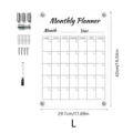Clear Acrylic Monthly Planner Board Calendar Dry Erase Wall Hanging with Marker & Hardware - TYU037L Vertical Board / Includes 4 Nails and 1 Whiteboard Marker