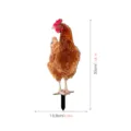 Chicken yard stake outdoor garden lawn decoration animal silhouette sign 30x10.8cm - 3mm Transparent Acrylic + Double-Sided Printing / TYU221 Style B