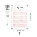Clear acrylic weekly planner dry erase board with mounting hardware and a marker pen set. - TYU040S Vertical Board / With 4 Standoffs & 1 Whiteboard Marker (Bubble Bag)