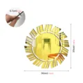 Acrylic wall decorative mirror sticker sunburst design home decor 30cm golden finish - JM1131 / Gold