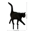 Piquet de jardin chat noir décoration pelouse enseigne silhouette acrylique 25cm - YKLU083