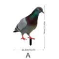 Piquet de jardin pigeon décoration extérieure acrylique imperméable figurine d'oiseau - YKLU093A