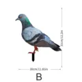 Piquet de jardin pigeon réaliste variante B, insertion décorative pour pelouse et cour. - YKLU093B