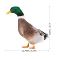 Modèle de piquet de jardin de canard décoratif extérieur, ornement de pelouse colvert, 30cm - YKLU094B