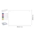 Clear acrylic dry erase whiteboard hanging message board with markers and hanging rope for office home - With Hook + 80cm White Rope / TYU510 (Blank) + 6 Pens