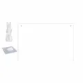 Details of the hanging acrylic memo board showing size 30x20cm with rope and hook included. - With Hook + 80cm White Rope / TYU510 (Blank)