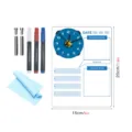 Acrylic dry erase board with clock desktop memo board reusable writing board with markers and screws - Color Box / CC253 Style
