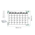 Acrylic monthly plan calendar board detail showing dimensions and hanging rope accessories. - With Hook + 80cm White Rope / TYU504