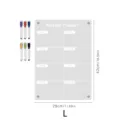 Clear acrylic weekly planner board for wall hanging, reusable dry erase calendar with pens. - Large A3 (with 6 Whiteboard Pens) / KT Board Packaging