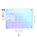 Colorful acrylic monthly calendar memo board with dry erase markers and magnetic backing. - Large A3 / KT Board Packaging