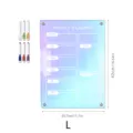 Acrylic weekly planner detail view showing colorful gradient board, grid layout and pens. - Large A3 / KT Board Packaging