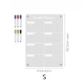 Clear acrylic weekly planner board with markers, perfect for home and office organization. - Small A4 (with 6 Whiteboard Pens) / KT Board Packaging