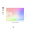 Gradient acrylic memo board with 6 color pens, 29.7x21cm acrylic message board S size. - A4-Bubble Bag Packaging
