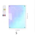 Colorful acrylic weekly planner board with 6 dry erase markers, 29.7x21cm magnetic calendar. - KT Board Packaging / HCTYU390 Small Magnetic Style: A4 (With 6 Whiteboard Pens)