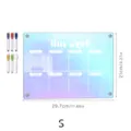 Acrylic weekly calendar dry erase board magnetic fridge planner with 6 colorful pens - Small Magnetic A4 / KT Board Packaging