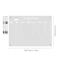Clear acrylic weekly planner board with colorful erasable markers for office and home organization. - A4 / KT Board Packaging