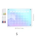 Acrylic monthly calendar board with 6 dry erase markers, magnetic fridge memo board. - Small A4 / KT Board Packaging