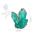 Green crystal cluster acrylic hanging decoration with chain and suction cup 14x17.8cm. - TYU183