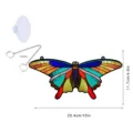 Detailed view of the colorful butterfly window hanging with chain and suction cup accessories. - TYU174