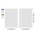 Clear acrylic weekly monthly planner board set with colored dry erase markers and dimensions. - A4+A4 Magnetic Style (With 6 Whiteboard Pens) / KT Board Packaging