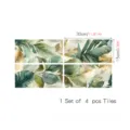Adesivi per piastrelle con foglie tropicali stile francese set di 4 pezzi per decorazione casa - FGDLS019