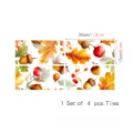 Set di 4 adesivi per piastrelle autunnali, adesivi da parete decorativi per la cucina. - FGDLS022