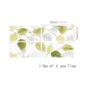 Adesivo per piastrelle a foglia verde set da 4 pezzi sticker murale cucina 30x15cm - FGDLS029