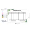 Acrylic weekly planner board with dry erase markers and hanging rope for office home note. - With Hook + 80cm White Rope / TYU507 + 6 Pens