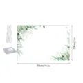 Hanging acrylic memo board with green leaf watercolor design, 30x20cm with rope and hook. - With Hook + 80cm White Rope / TYU508