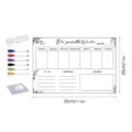 Acrylic weekly planner board with markers and hanging rope for home or office organization. - With Hook + 80cm White Rope / TYU501 + 6 Pens