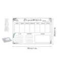 Acrylic weekly planner memo board with calendar layout, hanging rope and wall hook for office. - With Hook + 80cm White Rope / TYU501