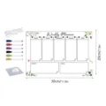 Acrylic weekly planner dry erase board with colored markers and hanging rope for office home - With Hook + 80cm White Rope / TYU506 + 6 Pens