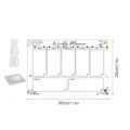 Acrylic weekly planner board with hanging rope and hook, 30x20cm memo board detail view. - With Hook + 80cm White Rope / TYU506
