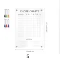 Transparent acrylic magnetic chore chart weekly planner board with markers and size details. - Size S (A4) / KT Board Packaging