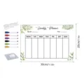 Acrylic weekly planner whiteboard set with colorful markers and hanging rope 30x20cm - With Hook + 80cm White Rope / TYU503 + 6 Pens