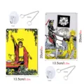 Tarot card metal sign set with hooks and chains, vintage wall decor for home window or room. - TYU454