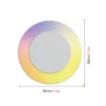 Miroir mural décoratif en acrylique dégradé, autocollant de miroir esthétique rond 30cm - HCJM006