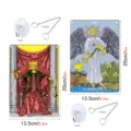 Tarot card hanging plaque set with hook and chain, decorative wall sign 20x13.5cm - TYU456